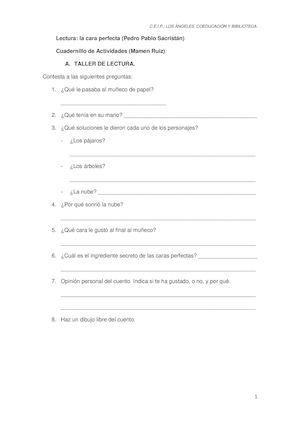 Lectura La Cara Perfecta (2).