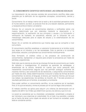 Ensayo De Introducción A La Experiencia Primer Corte