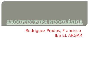 33 Arquitectura Neoclásica