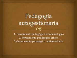 Pedagogía Autogestionaria