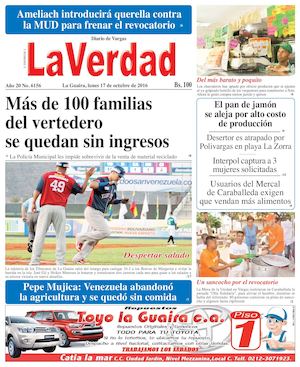La Guaira, lunes 17 de octubre de 2016 Año 19 No. 6156
