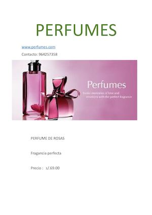 Catalogo de perfumes