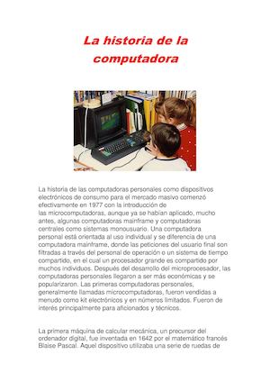 La Historia De La Computadora Cristhian Zarcos 1