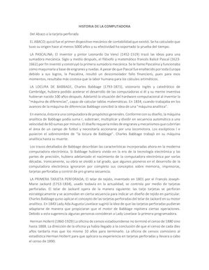 Historia De La Computadora