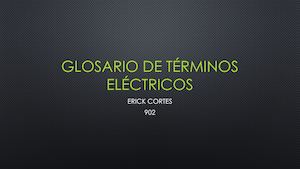 Glosario De Términos Eléctricos