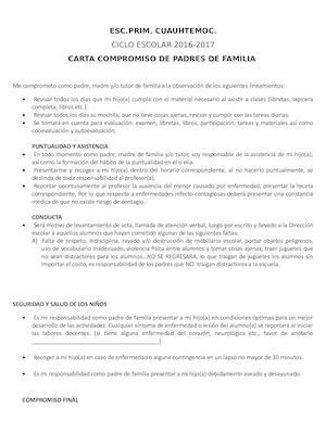 Carta Compromiso