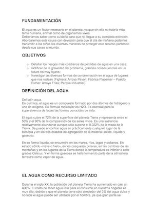 El Agua Como Recurso Limitado Cs Nat 2