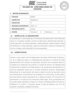 Silabo A0069 Contabilidad De Costos