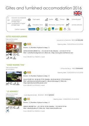 GB - Gites And Furnished Accomodation 2016