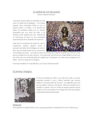 El Señor De Los Milagros