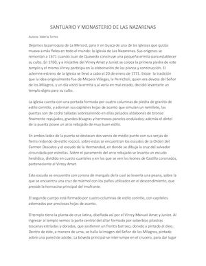 Santuario Y Monasterio De Las Nazarenas