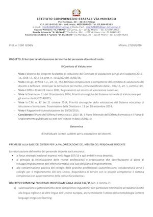 Criteri Di Valutazione Personale Docente 27 05 16 Approvati 2