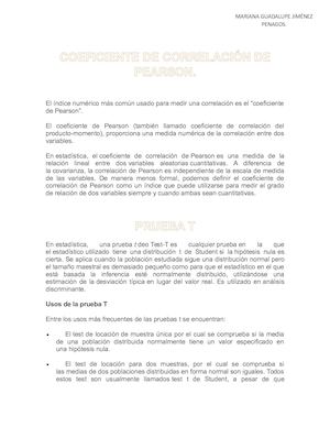 Coeficiente De Correlación De Pearson