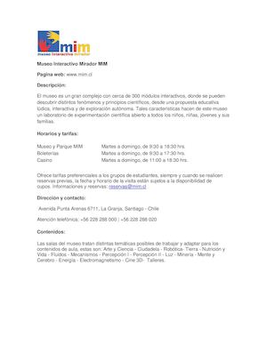 Museo Interactivo Mirador Mim