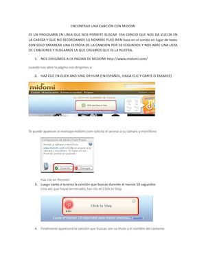 Encontrar Una Canción Con Midomi