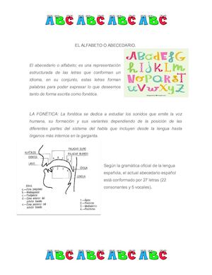 El Alfabeto O Abecedario