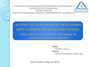 Presentación De Ponencia Trabajo De Grado De Maestría