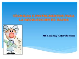 Técnicas De Recolección De Datos Presentación