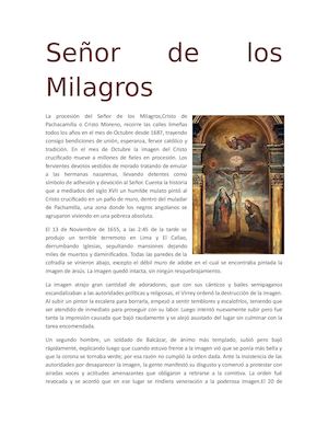 Señor De Los Milagros
