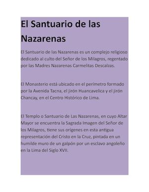 El Santuario De Las Nazarena