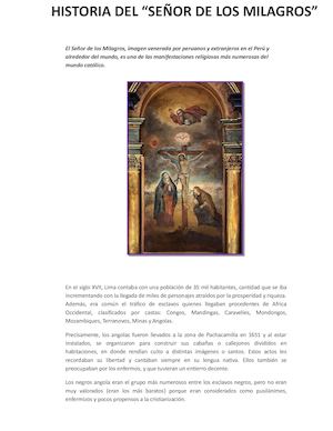 El Señor De Los Milagros Puicon