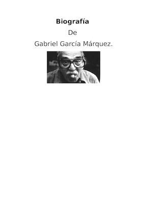 Biografia de Grabriel Garcia Marquez