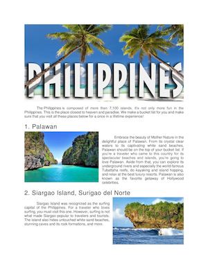 Top 11 must see travel destinations in the Philippines