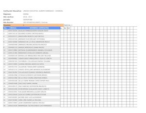 lista de estudiantes