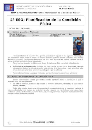 Ficha Condición Física 4ºeso