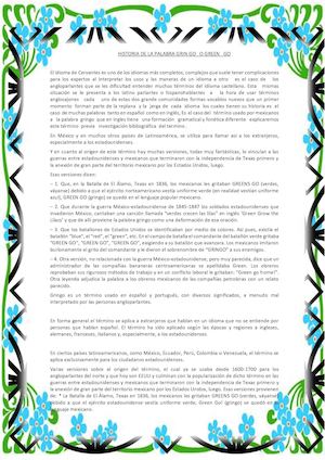 Origen De La Palabra Gringo