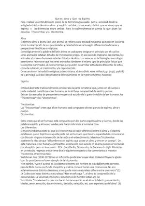Que Es Alma Y Que Es Espíritu