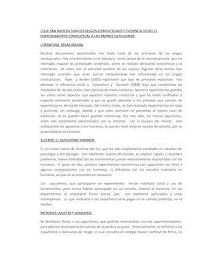 Resumen Monos Capuccinos