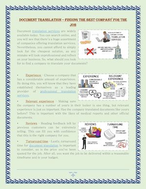 Document Translation – Finding The Best Company For The Job