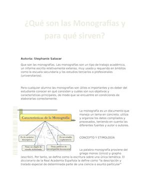 Qué Son Las Monografías Y Para Qué Sirven
