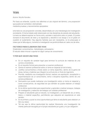 Como Escribir Una Tesis