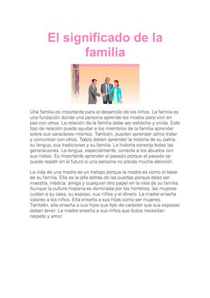 El Significado De La Familia