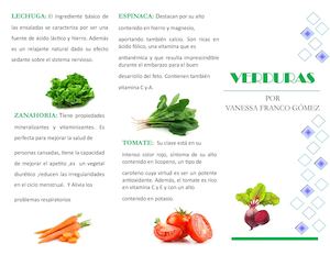Folleto Verduras