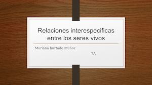 Relaciones Interespecificas Entre Los Seres Vivos
