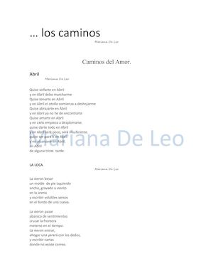 Los Caminos (Poesia)