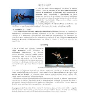 Qué Es La Danza