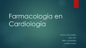 Farmacología En Cardiología