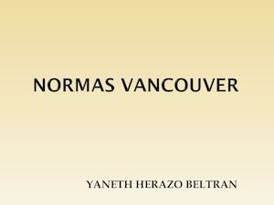 Normas Vancouver
