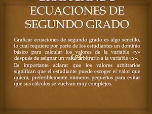 Gráficando Ecuaciones De Segundo Grado