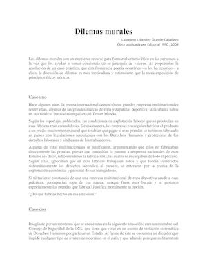 Lecturas De Apoyo ÉTica Militar Dilemas Morales