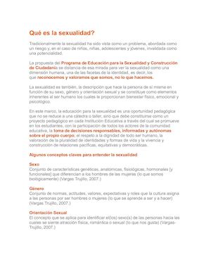 Qué Es La Sexualidad
