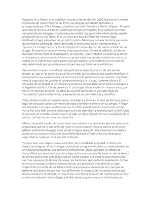 Requiem For A Dream Es Una Película Estadounidense Del Año 2000