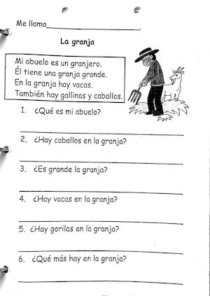 4 Oraciones, Memoria Auditiva, Lectura