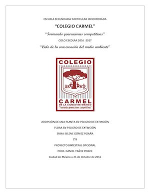 Adopción De Plantas Mexicanas En Peligro De Extinción