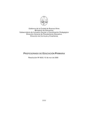 Diseno Profesorado De Primaria Cs Naturales