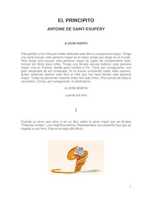El Principito Antoine De Saint Exupery